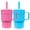 Pink/Sky, variant on Re-Play 10 oz Toddler Tumbler 2-Pack – No-Spill Straw Cups, Dishwasher Safe, Pink/Sky Blue