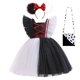 thumbnail image 1 of 2022 blanco y negro bruja Cruella niñas disfraz dibujos animados Anime 101 dálmatas niños Cosplay Halloween carnaval fiesta TuTu Dress3T (Tag110) Gao Jinjia LED, 1 of 2