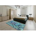 thumbnail image 4 of Ahgly Company Indoor Rectangle Patterned Azure Blue Area Rugs, 6' x 9', 4 of 6