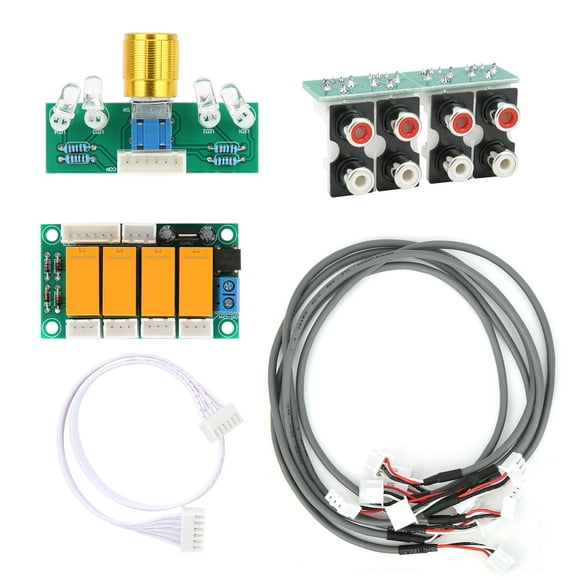 LHCER DIY Signal Selector Module 4 Way Audio Signal Input Switch Module DC 7V-30V AC 6V-20V TVs For Computers