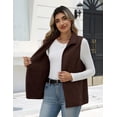 thumbnail image 4 of Zeagoo Womens Outerwear Vests With Pockets Zipper Sleeveless Fleece Jackets Casual Fall Trendy, 4 of 6