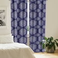 thumbnail image 2 of Ambesonne Ethnic Curtains, Floral Round Retro Ornament, Pair of 28"x84", Lavender Blue Indigo, 2 of 5