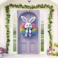 thumbnail image 2 of YWIYIUD 1PC Happy Easter Door Cover Easter Decorations, 71x35 Inch Easter Rabbit Eggs Door Banner Welcome Easter Banner Spring Theme Rabbit Door for Front Door Wall Indoor Outdoor Home Decor, 2 of 7