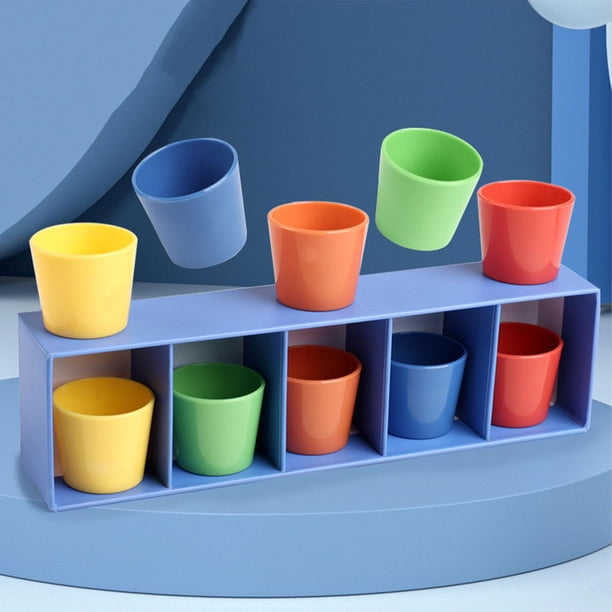 Tazas de clasificación de colores: educativo preescolar para niños, juguetes de clasificación de colores para niños y niñas, 6 tazas de colore y 30 osos, desarrollo de habilidades motoras fin Tazas de clasificación de colores: educativo preescolar para niños, juguetes de clasificación de colores para niños y niñas, 6 tazas de colore y 30 osos, desarrollo de habilidades motoras fin