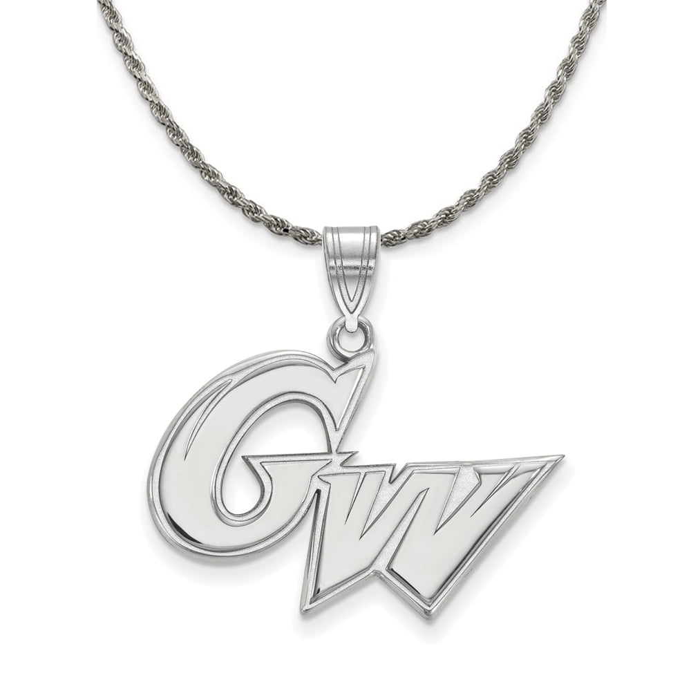 George Washington Colonials White Cz Circle Necklace George Washington Colonials White Cz Circle Necklace