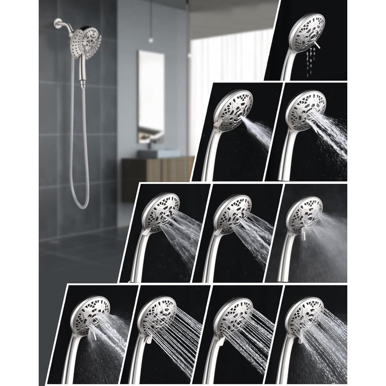 KESTE Dual Shower Head Combo, 7.2in Rain & Handheld, Nickel photo 4