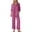 Hot Pink, variant on Mercatoo Cotton Linen Sets for Girls 2 Piece Button Blouse 𝐃ressy Tops and Wide Leg Pants Summer Shirts Teens Casual Beach Clothes