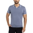 thumbnail image 4 of X RAY JEANS Mens Knit Polo Sweater, Heather Slate, XL, 4 of 10
