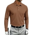 thumbnail image 2 of Mens Tops Turn Collar Long Sleeve Tee Neutral Solid Oversized Simple Mens Breathable Daily Top, 2 of 8