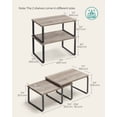thumbnail image 5 of SONGMICS Cabinet Organizer Shelf, Set of 2 Kitchen Counter Shelves, Kitchen Storage, Spice Rack, Stackable, Expandable, Metal and Engineered Wood, Ink Black and Heather Greige, 5 of 7