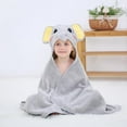 thumbnail image 2 of Xmarks Hooded Towel for Kids | Cartoon Animal Design | Ultra Soft and Extra Large | Bath Towel with Hood for Baby Boys and Girls A1 10 Years, 2 of 6