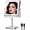Chrome, variant on Vanity Mirror with Lights, Height & Brightness Adjustable, Rechargeable 4000mAh Lighted Makeup Mirror with Magnification 1X/10X, 3 Color Lights & 360° Rotation (Matte Black-Table)