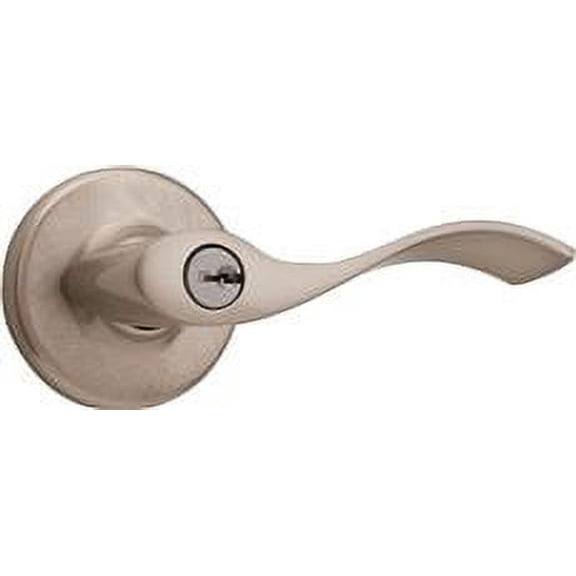 Kwikset Balboa Entry Lever, Satin Nickel