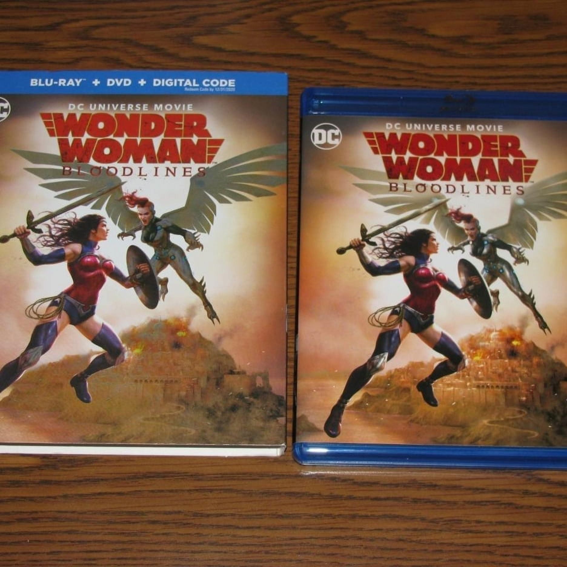 WONDER WOMAN BLOODLINES ***BLU-RAY+DVD (NO DIGITAL) ****DISCS ARE NEW