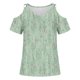 thumbnail image 4 of Camisas de Manga Corta para las Mujeres Blusa de Cuello Redondo de Impresión Casual, Top de Algodón de Imitación Ligero para el Hogar, el Uso Diario Y las Cuatro Estaciones, 4 of 4