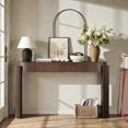 thumbnail image 2 of Tcbosik 55in Entryway Table with Storage, Console Table with 2 Drawers, Modern Sofa Table for Hallway, Foyer, Living Room, Space Saving, Espresso, 2 of 10