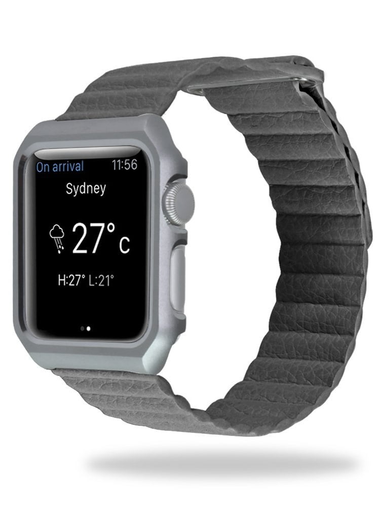 Leather Loop Magnetic Loop Sport Watch Bands For Apple Watch Series ...
