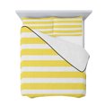 thumbnail image 7 of Yellow Striped Twin Size Down Alternative Comforter, Lightweight Comforter Quilt Bedding Set with Pillow Shams Modern Simple Monochrome Geometric White All Seasons Bed Comforter Duvet Insert 68"x86", 7 of 7