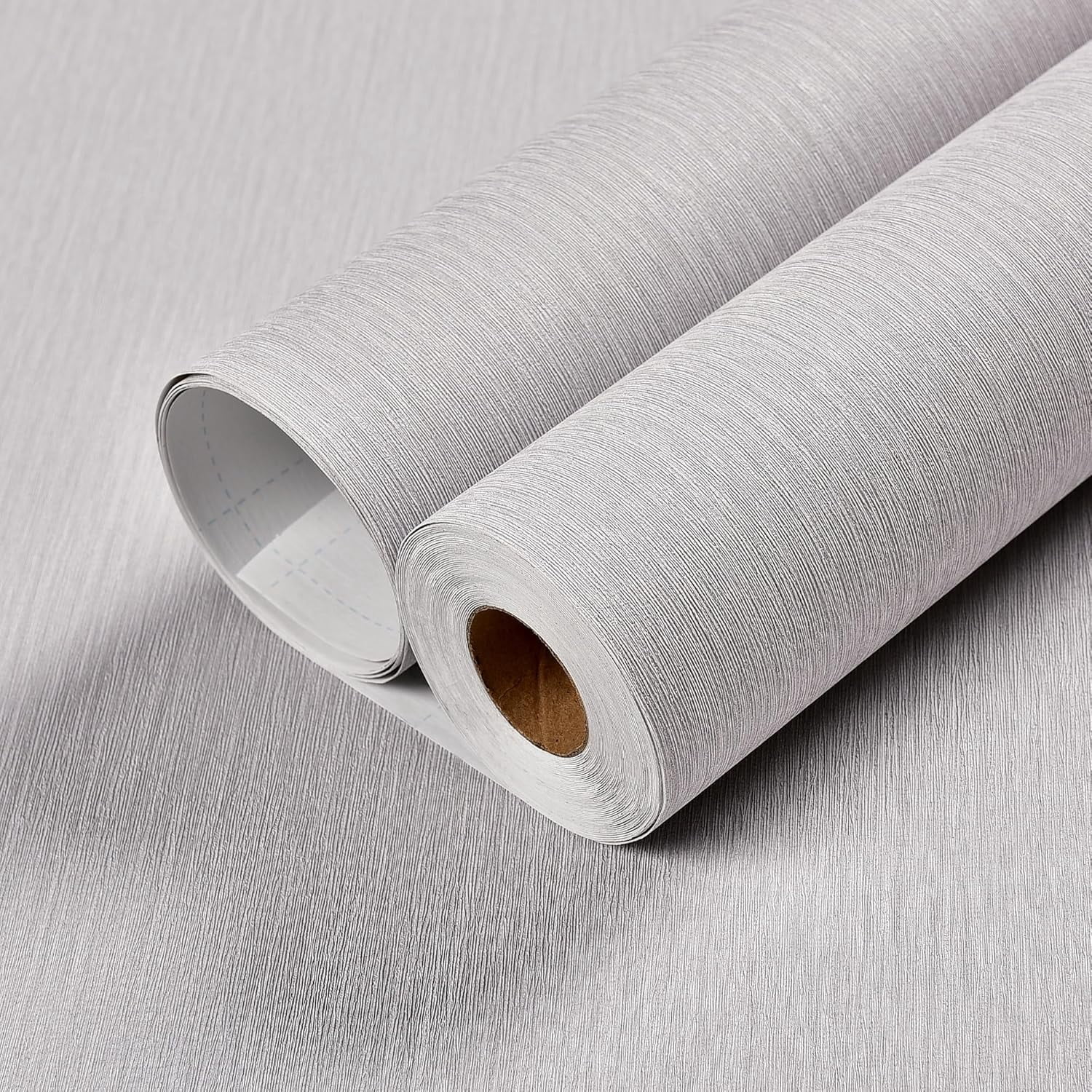 Grasscloth Wallpaper Peel and Stick 20.9in X 393in Fabric Contact Paper Wall Paper Textured Wallpaper Vertical Stripes Look Self-Adhesive Thick Vinyl Embossed Film
