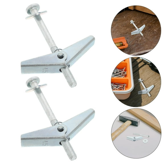 30pcs Airplane Expansion Bolts for Drywall Petal Expansion Screw Anchors Easy to Install Heavy Duty Toggle Bolts Wall Decorations M5