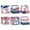 red, white, and blue, variant on Aihimol 12 Pc American Flag Party Candy Box Recyclable Patriotic Thank You Goodie Gift Treat Bags for Patriotic Veterans Day Memorial Independence Retirement Party