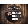 thumbnail image 2 of Black Beard Bar Aluminum Metal Decor Sign - 12" Round, 2 of 4