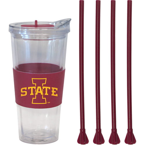 One Size Team Colors Boelter Brands NCAA Iowa State Cyclones Drink Tumbler Steel 16 Curved