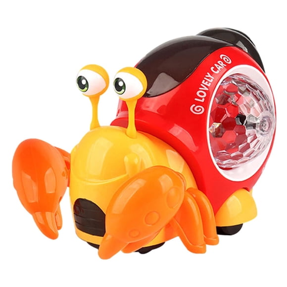 Escape Crawling Hermit Crab Electric Tummy Time Baby Toys Sensing Interactive Walking Dancing Toy with Music Lights Christmas
