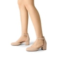 thumbnail image 6 of DREAM PAIRS Women's Round Toe Block Heel Pumps Dress Shoes Adjustable Ankle Strap D'Orsay Low Heels for Work Wedding Party Wide Width, 6 of 7