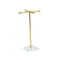 thumbnail image 1 of Jewelry Organizer Jewelry Display Rack Metal Stable Base Jewelry Holder Necklace X Shape Gold, 1 of 8