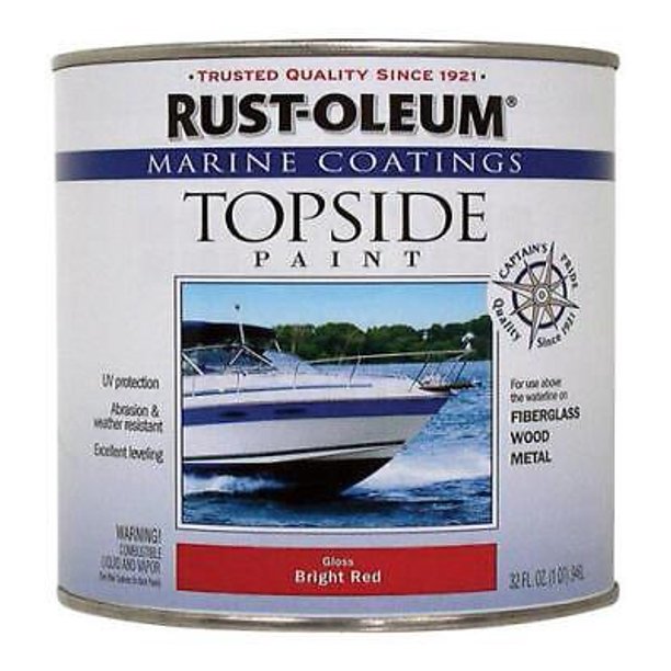 RustOleum Marine Top Paint Red Qt (Case Of 4)