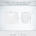 thumbnail image 2 of Home Weavers Essence Microfiber 2-Piece Bath Rug Set, 18" x 18", 20" x 20", White, 2 of 4