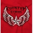 thumbnail image 2 of Country Strong Cute Angels Wings Star Long Sleeve TShirt Men Women Brisco Brands S, 2 of 6