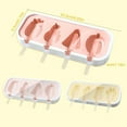thumbnail image 4 of Popsicle Molds Set of 2, Mold for DIY Popsicle, 4 Cavities Silicone Popsicle Molds, 4 of 8