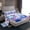White Blue, variant on Feelyou Pink Bow Axolotl Twin Sheet Sets, Dreamy Princess Style Bedding, 3 Pieces