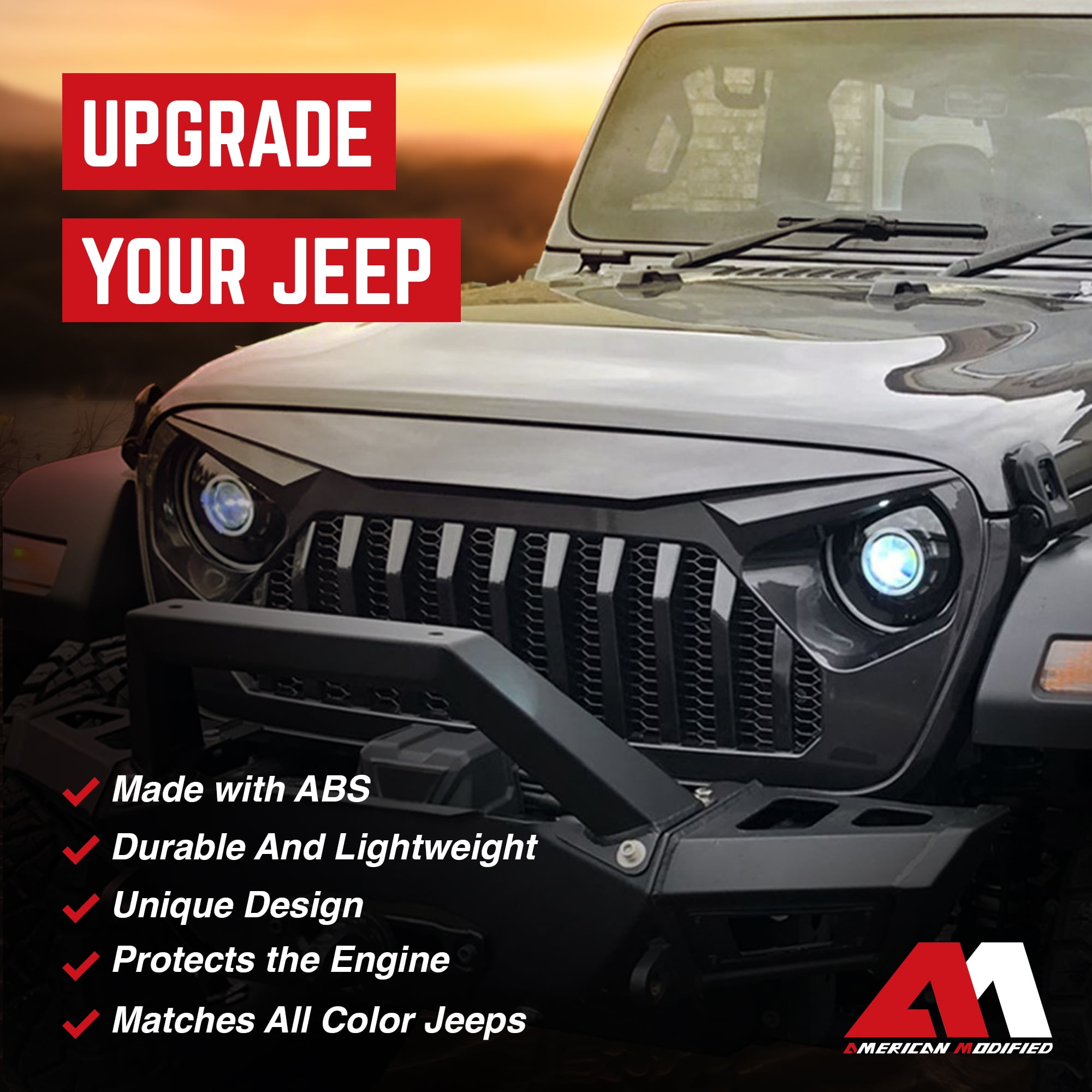 AMERICAN MODIFIED Vader Grille for 2018+ Wrangler JL & 2020+ Gladiator JT