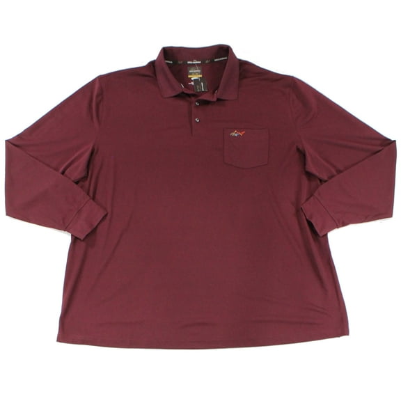 Greg Norman NEW Red Port Mens Size 3XLT Long Sleeve  Polo Shirt