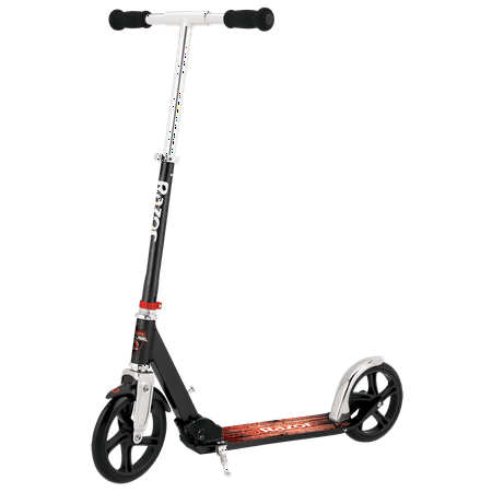 Razor A5 Lux Black Label Kick Scooter - Large 8 In. Wheels, Foldable, Adjustable Handlebars, Lightweight for Riders up to 220 Lbs