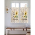 thumbnail image 2 of Sunflower Living Room Curtains 2 Panel, Vintage Botanical Cafe Window Treatment, Farmhouse Bedroom Bathroom Kitchen Curtains Drapes 104"x45", 2 of 6