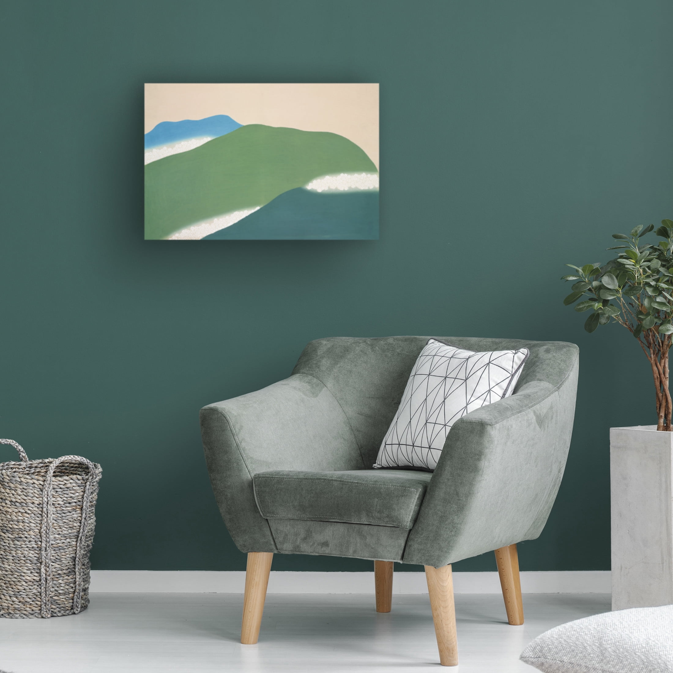 Trademark Fine Art Pictufy  Green mountains from Momoyogusa Canvas Wall Art
