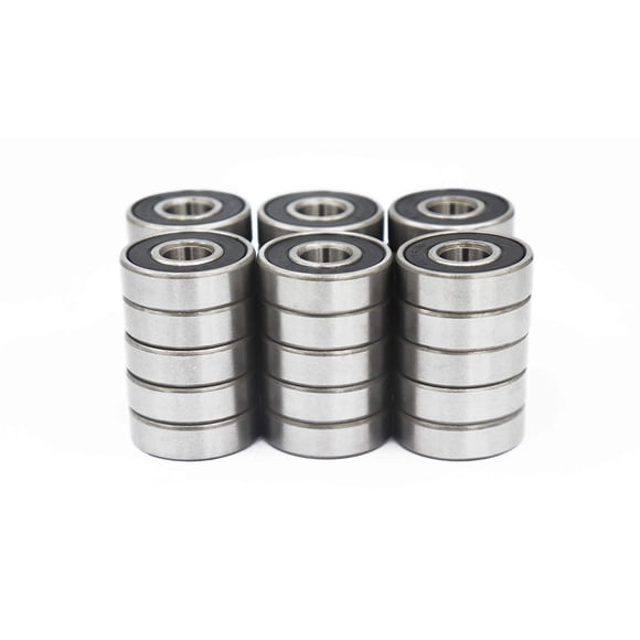 FGen 30 piezas 608-2rs Rodamiento de acero - Doble sello de goma Escudo Miniatura Ranura profunda 608-2rs Rodamiento de acero (8 mm x 22 mm x 7 mm) Rodamiento Bomba de agua eléctrica de alta velocidad
