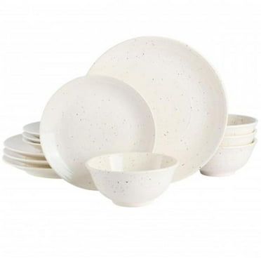 Gibson Elite 97360.12R Ramapo Sto are Dinnerware Set, White Speckle - 12 Piece