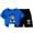 Blue, variant on CAZOFW Toddler Boys 2 Piece Outfits,Cotton Animal Print Short Sleeve Top and Shorts Set,Size 4-5t