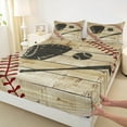 thumbnail image 3 of Castle Fairy Teens Boys Girls Retro Gamer Baseball 4Pcs Bed Sheets,Sport Theme King Sheets,Rustic Cabin Super Cozy Sheet Set,Super Cozy Room Decor, 3 of 7