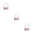 thumbnail image 1 of Jumpingount Bolso de mano para mujer, bolso hecho a mano a la moda, cómodo y portátil, bolso de hombro de cuero de PU , bolso de mano rosa Type1 NO1, 1 of 6