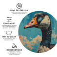 thumbnail image 4 of Pofeuu Blue Watercolor Duck Print Leather Coasters Set of 6, Round Cups Mugs Mat Pad for Home Kitchen Heat Resistant Drink Coasters,Round Shape, 4 of 7