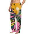 thumbnail image 6 of Naloa Retro Futuristic Landscape Pajama Pants Men, PJ Bottoms, Sleep & Lounge Pants-Medium, 6 of 6
