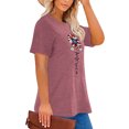 thumbnail image 7 of XCHQRTI Faith 4th of July Shirt Plus Size Women Graphic Tees Summer Short Sleeve Tops, 7 of 7