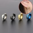 thumbnail image 1 of Fashion Men Stainless Steel Circle Dangle Stud Earrings Statement Jewelry Gifts, 1 of 3