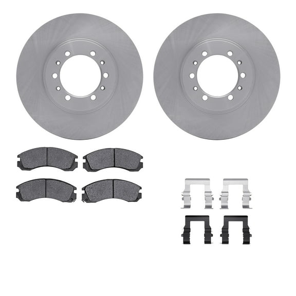 Dynamic Friction Company Front Brake Rotors with 5000 Advanced Brake Pads includes Hardware 6512-72278